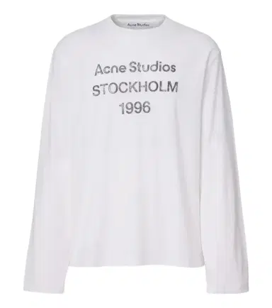 Acne Studios Logo cotton-blend jersey T-shirt | Thumbnail 1 Acne Studios Logo cotton-blend jersey T-shirt | Thumbnail 1