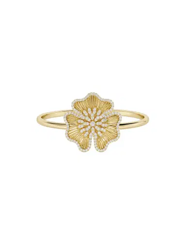 Wish Fine Jewelry 2.15ct Diamond 14K Gold Flower Bangle Bracelet | Thumbnail 1 Wish Fine Jewelry 2.15ct Diamond 14K Gold Flower Bangle Bracelet | Thumbnail 1