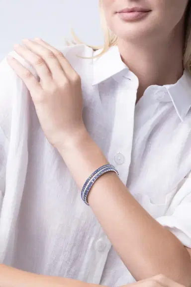 ROBERTO DEMEGLIO Blue Sapphire Tennis Stretch Bracelet | Thumbnail 2 ROBERTO DEMEGLIO Blue Sapphire Tennis Stretch Bracelet | Thumbnail 2