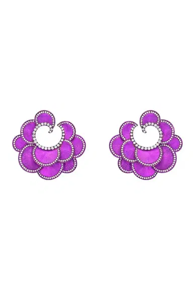 SABOO FINE JEWELS Diamond Pink Scallop Elemento Earrings | Thumbnail 1 SABOO FINE JEWELS Diamond Pink Scallop Elemento Earrings | Thumbnail 1