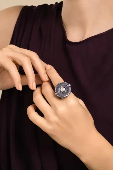 SABOO FINE JEWELS Diamond Purple Shield Elemento Ring | Thumbnail 2 SABOO FINE JEWELS Diamond Purple Shield Elemento Ring | Thumbnail 2
