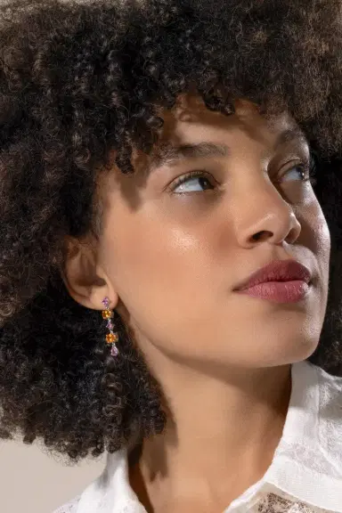 ALEXANDER LAUT Garnet Pink Sapphire Drop Earrings | Thumbnail 4 ALEXANDER LAUT Garnet Pink Sapphire Drop Earrings | Thumbnail 4