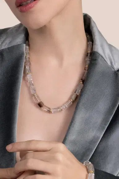 EDINA KISS Quartz Sapphire Garden Beaded Necklace | Thumbnail 3 EDINA KISS Quartz Sapphire Garden Beaded Necklace | Thumbnail 3