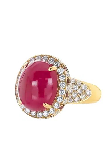 ALEXANDER LAUT Ruby Diamond Halo Ring | Thumbnail 5 ALEXANDER LAUT Ruby Diamond Halo Ring | Thumbnail 5