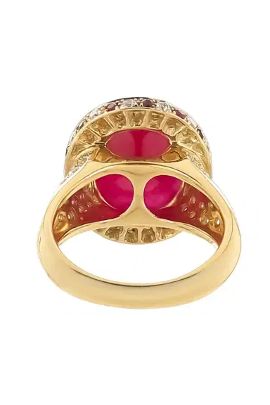 ALEXANDER LAUT Ruby Diamond Halo Ring | Thumbnail 6 ALEXANDER LAUT Ruby Diamond Halo Ring | Thumbnail 6