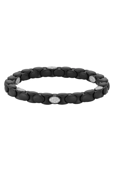 ROBERTO DEMEGLIO Six Diamond Black Anaconda Bracelet | Thumbnail 1 ROBERTO DEMEGLIO Six Diamond Black Anaconda Bracelet | Thumbnail 1