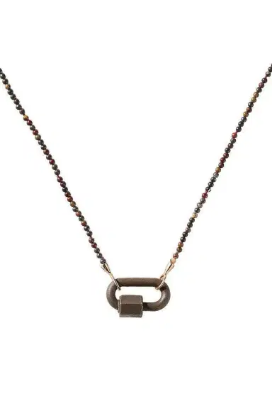 Marla Aaron Tone On Stone Rubber Lock Necklace | Thumbnail 1 Marla Aaron Tone On Stone Rubber Lock Necklace | Thumbnail 1