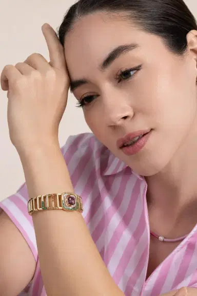 EDINA KISS Tourmaline Pearl Diamond Watch Bracelet | Thumbnail 3 EDINA KISS Tourmaline Pearl Diamond Watch Bracelet | Thumbnail 3