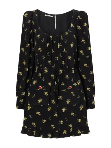 Alessandra Rich Ruffled Floral-print Crepe Mini Dress | Thumbnail 1 Alessandra Rich Ruffled Floral-print Crepe Mini Dress | Thumbnail 1