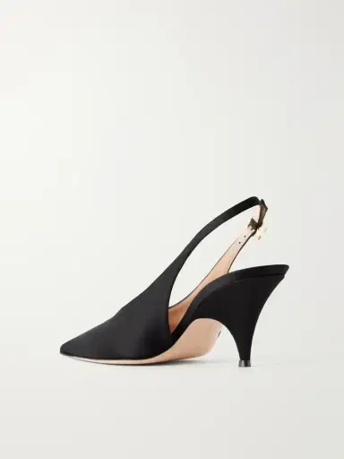 Gianvito Rossi Sofia 70 Crepe-satin Slingback Pumps | Thumbnail 3 Gianvito Rossi Sofia 70 Crepe-satin Slingback Pumps | Thumbnail 3