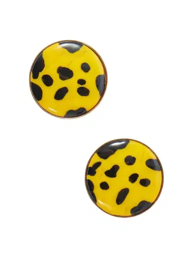 Dries Van Noten Gold-tone Enamel And Brass Earrings | Thumbnail 1 Dries Van Noten Gold-tone Enamel And Brass Earrings | Thumbnail 1