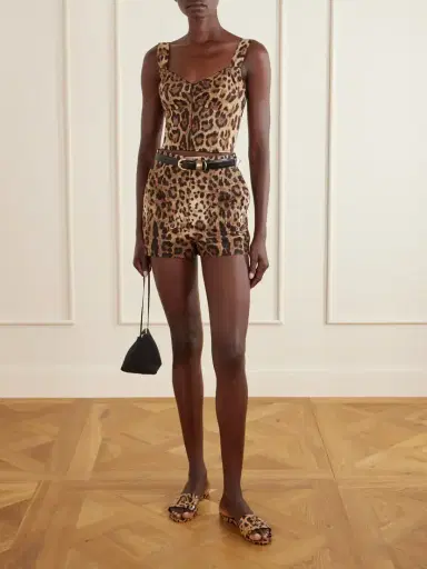 Dolce & Gabbana Leopard-print High-rise Cotton Shorts | Thumbnail 2 Dolce & Gabbana Leopard-print High-rise Cotton Shorts | Thumbnail 2