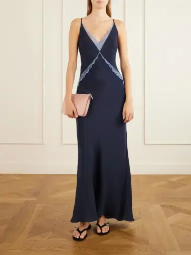SIR. Elsie Lace-trimmed Crepe Gown | Thumbnail 2 SIR. Elsie Lace-trimmed Crepe Gown | Thumbnail 2