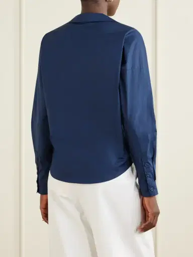 ANDRES OTALORA Dalila Knotted Cotton-poplin Blouse | Thumbnail 4 ANDRES OTALORA Dalila Knotted Cotton-poplin Blouse | Thumbnail 4