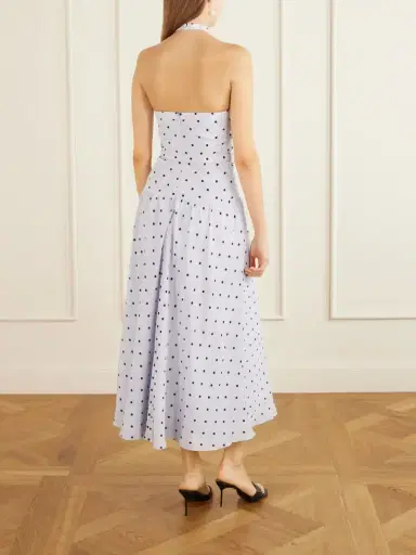 Alessandra Rich Belted Polka-dot Bow-detail Silk Midi Dress | Thumbnail 3 Alessandra Rich Belted Polka-dot Bow-detail Silk Midi Dress | Thumbnail 3