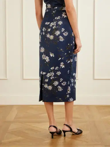 Emilia Wickstead Lorelei Faille Midi Skirt | Thumbnail 3 Emilia Wickstead Lorelei Faille Midi Skirt | Thumbnail 3