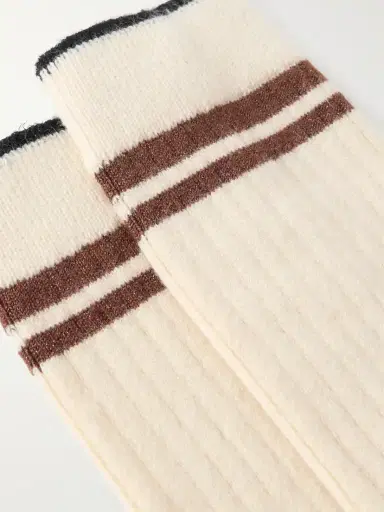 Brunello Cucinelli Striped Ribbed Cashmere Socks | Thumbnail 2 Brunello Cucinelli Striped Ribbed Cashmere Socks | Thumbnail 2
