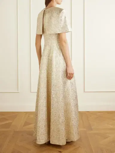 Emilia Wickstead Lucretia Metallic Jacquard Gown | Thumbnail 3 Emilia Wickstead Lucretia Metallic Jacquard Gown | Thumbnail 3