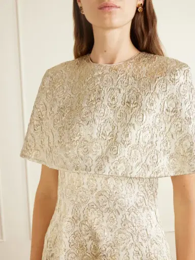 Emilia Wickstead Lucretia Metallic Jacquard Gown | Thumbnail 4 Emilia Wickstead Lucretia Metallic Jacquard Gown | Thumbnail 4