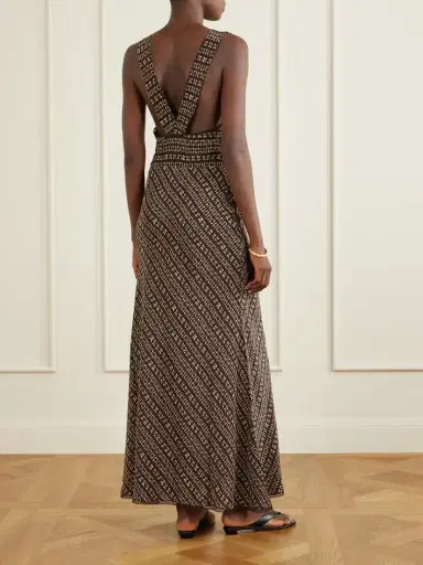 SIR. Astrid Satin And Lace Cut-out Dress | Thumbnail 3 SIR. Astrid Satin And Lace Cut-out Dress | Thumbnail 3
