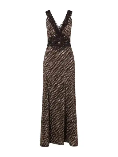 SIR. Astrid Satin And Lace Cut-out Dress | Thumbnail 1 SIR. Astrid Satin And Lace Cut-out Dress | Thumbnail 1