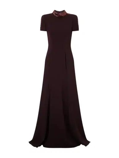 Jenny Packham Mesa Embellished Crepe Gown | Thumbnail 1 Jenny Packham Mesa Embellished Crepe Gown | Thumbnail 1