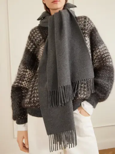 Brunello Cucinelli Fringed Cashmere Scarf | Thumbnail 3 Brunello Cucinelli Fringed Cashmere Scarf | Thumbnail 3