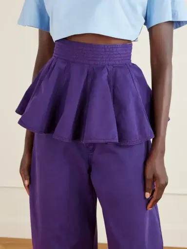 Alaïa Peplum Pleated Denim Belt | Thumbnail 2 Alaïa Peplum Pleated Denim Belt | Thumbnail 2