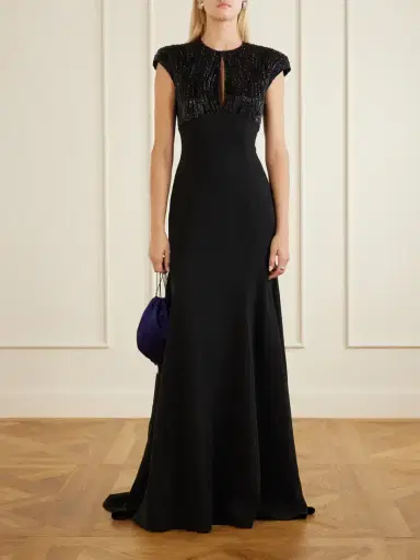 Jenny Packham Moonveil Embellished Georgette-crepe Gown | Thumbnail 2 Jenny Packham Moonveil Embellished Georgette-crepe Gown | Thumbnail 2