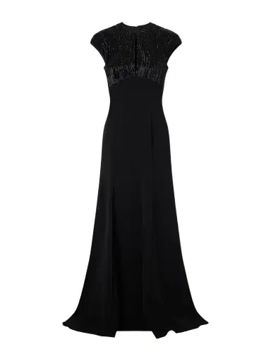Jenny Packham Moonveil Embellished Georgette-crepe Gown | Thumbnail 1 Jenny Packham Moonveil Embellished Georgette-crepe Gown | Thumbnail 1