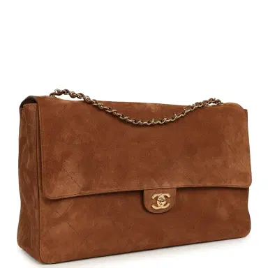 Chanel Chanel Maxi "Souplissimo" Large Flap Bag Camel Suede Gold Hardware | Thumbnail 2 Chanel Chanel Maxi "Souplissimo" Large Flap Bag Camel Suede Gold Hardware | Thumbnail 2