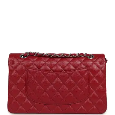 Chanel Chanel Medium Classic Double Flap Bag Red Caviar Silver Hardware | Thumbnail 4 Chanel Chanel Medium Classic Double Flap Bag Red Caviar Silver Hardware | Thumbnail 4
