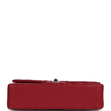 Chanel Chanel Medium Classic Double Flap Bag Red Caviar Silver Hardware | Thumbnail 6 Chanel Chanel Medium Classic Double Flap Bag Red Caviar Silver Hardware | Thumbnail 6