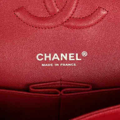 Chanel Chanel Medium Classic Double Flap Bag Red Caviar Silver Hardware | Thumbnail 8 Chanel Chanel Medium Classic Double Flap Bag Red Caviar Silver Hardware | Thumbnail 8