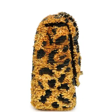 Chanel Chanel Mini Cheetah Print Flap Bag Orange, Black Sequin Gold Hardware | Thumbnail 3 Chanel Chanel Mini Cheetah Print Flap Bag Orange, Black Sequin Gold Hardware | Thumbnail 3