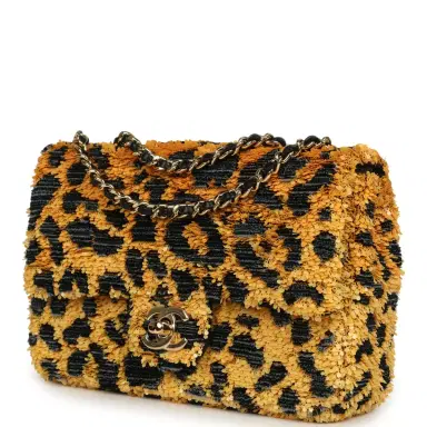 Chanel Chanel Mini Cheetah Print Flap Bag Orange, Black Sequin Gold Hardware | Thumbnail 5 Chanel Chanel Mini Cheetah Print Flap Bag Orange, Black Sequin Gold Hardware | Thumbnail 5