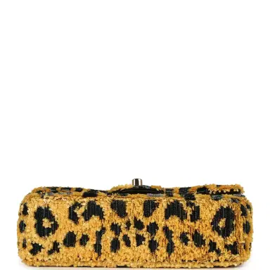 Chanel Chanel Mini Cheetah Print Flap Bag Orange, Black Sequin Gold Hardware | Thumbnail 6 Chanel Chanel Mini Cheetah Print Flap Bag Orange, Black Sequin Gold Hardware | Thumbnail 6