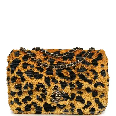 Chanel Chanel Mini Cheetah Print Flap Bag Orange, Black Sequin Gold Hardware | Thumbnail 1 Chanel Chanel Mini Cheetah Print Flap Bag Orange, Black Sequin Gold Hardware | Thumbnail 1