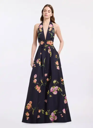 Elie Saab Printed Cotton Long Dress | Thumbnail 2 Elie Saab Printed Cotton Long Dress | Thumbnail 2