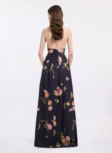 Elie Saab Printed Cotton Long Dress | Thumbnail 3 Elie Saab Printed Cotton Long Dress | Thumbnail 3