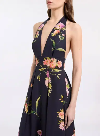 Elie Saab Printed Cotton Long Dress | Thumbnail 4 Elie Saab Printed Cotton Long Dress | Thumbnail 4
