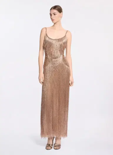 Elie Saab Bead Embroidered Midi Dress | Thumbnail 3 Elie Saab Bead Embroidered Midi Dress | Thumbnail 3