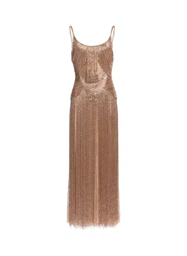 Elie Saab Bead Embroidered Midi Dress | Thumbnail 1 Elie Saab Bead Embroidered Midi Dress | Thumbnail 1