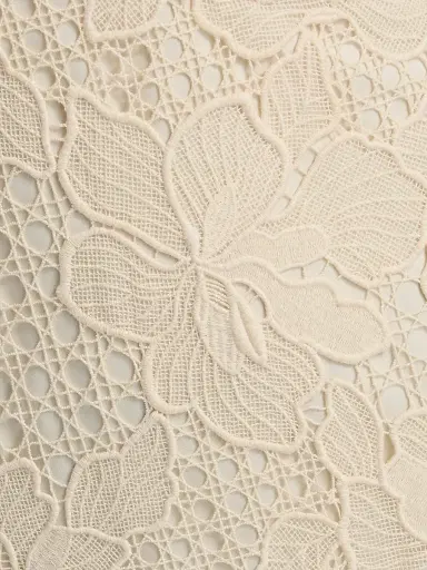Lela Rose Women's Lattice Guipure Lace Midi-Dress - Cream - Size 16 | Thumbnail 7 Lela Rose Women's Lattice Guipure Lace Midi-Dress - Cream - Size 16 | Thumbnail 7
