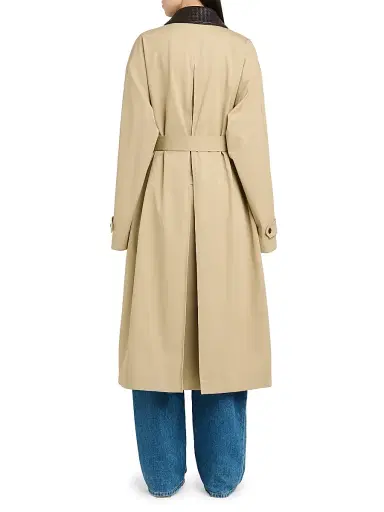 Bottega Veneta Women's Intrecciato-Collar Water-Repellent Trench Coat - Brown Multi - Size 10 | Thumbnail 5 Bottega Veneta Women's Intrecciato-Collar Water-Repellent Trench Coat - Brown Multi - Size 10 | Thumbnail 5