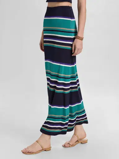 Ramy Brook Women's Jayla Stripe Maxi Skirt - Jade Stripe Combo - Size XXL | Thumbnail 4 Ramy Brook Women's Jayla Stripe Maxi Skirt - Jade Stripe Combo - Size XXL | Thumbnail 4