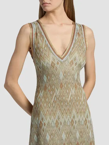 Ramy Brook Women's Reese Metallic Geometric Knit Maxi Dress | Thumbnail 6 Ramy Brook Women's Reese Metallic Geometric Knit Maxi Dress | Thumbnail 6