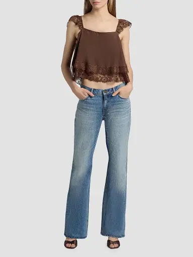 Ramy Brook Women's Lena Lace-Trim Square-Neck Top | Thumbnail 2 Ramy Brook Women's Lena Lace-Trim Square-Neck Top | Thumbnail 2