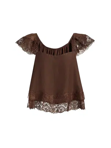 Ramy Brook Women's Lena Lace-Trim Square-Neck Top | Thumbnail 1 Ramy Brook Women's Lena Lace-Trim Square-Neck Top | Thumbnail 1