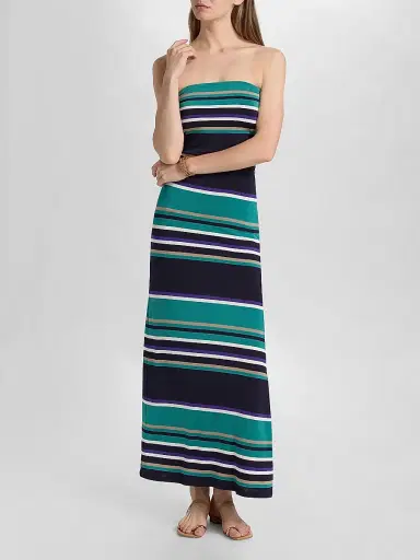 Ramy Brook Women's Raya Striped Tube Top - Jade Stripe Combo - Size XXL | Thumbnail 2 Ramy Brook Women's Raya Striped Tube Top - Jade Stripe Combo - Size XXL | Thumbnail 2